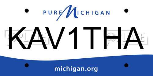 KAV1THA Michigan License Plate