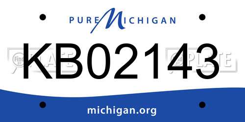 KB02143 Michigan License Plate