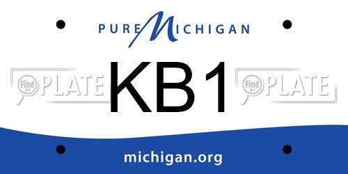 KB1 Michigan License Plate