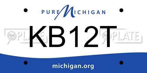 KB12T Michigan License Plate