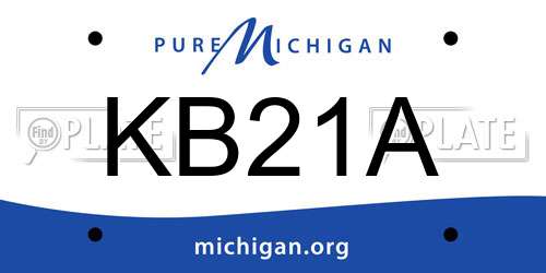 KB21A Michigan License Plate