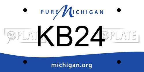 KB24 Michigan License Plate