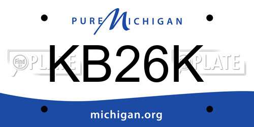 KB26K Michigan License Plate