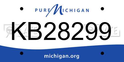 KB28299 Michigan License Plate