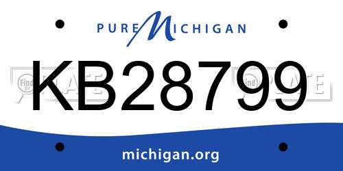 KB28799 Michigan License Plate