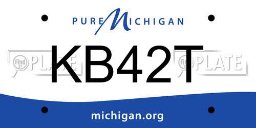 KB42T Michigan License Plate