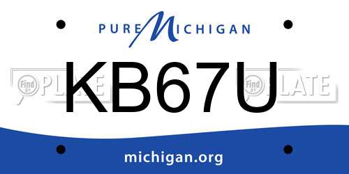 KB67U Michigan License Plate