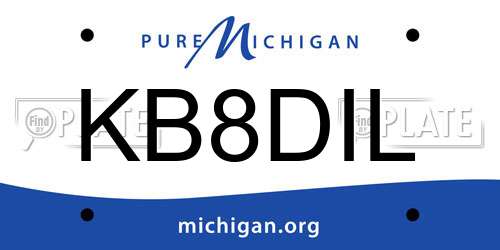 KB8DIL Michigan License Plate