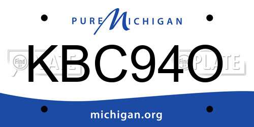 KBC94O Michigan License Plate