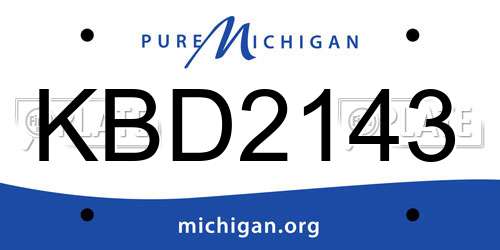 KBD2143 Michigan License Plate