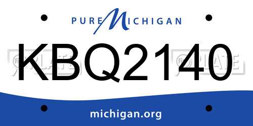 KBQ2140 Michigan License Plate