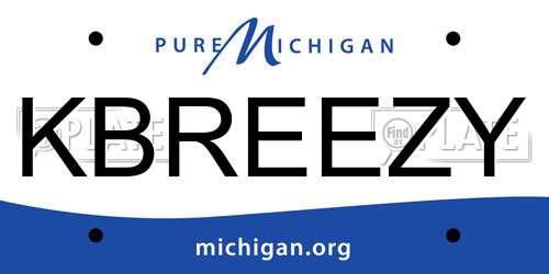 KBREEZY Michigan License Plate