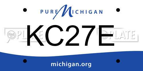 KC27E Michigan License Plate