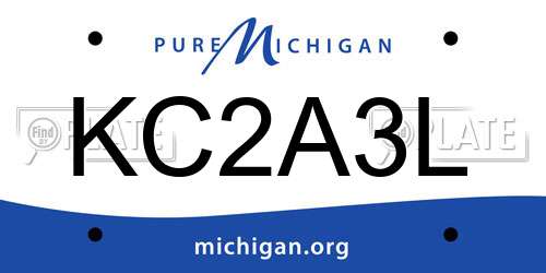 KC2A3L Michigan License Plate