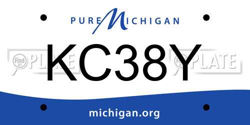KC38Y Michigan License Plate