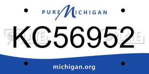 KC56952 Michigan License Plate