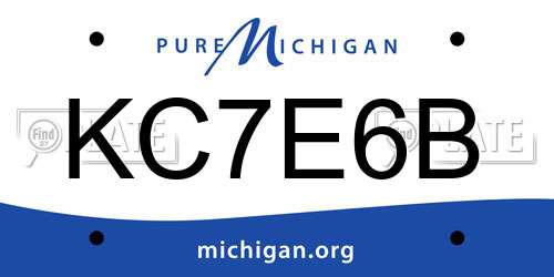 KC7E6B Michigan License Plate