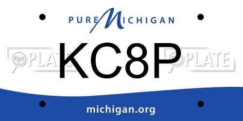 KC8P Michigan License Plate