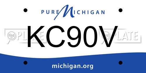 KC90V Michigan License Plate
