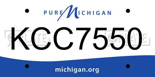 KCC7550 Michigan License Plate