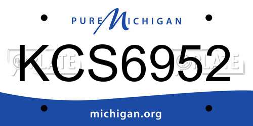 KCS6952 Michigan License Plate