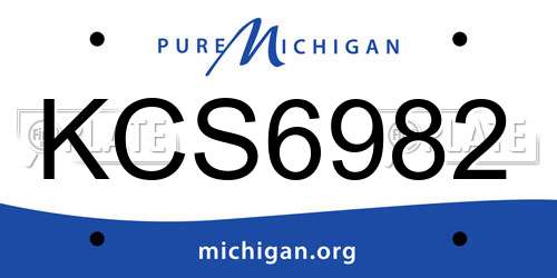 KCS6982 Michigan License Plate