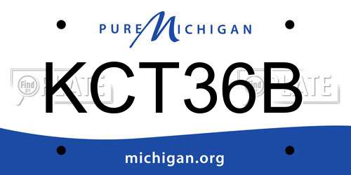 KCT36B Michigan License Plate