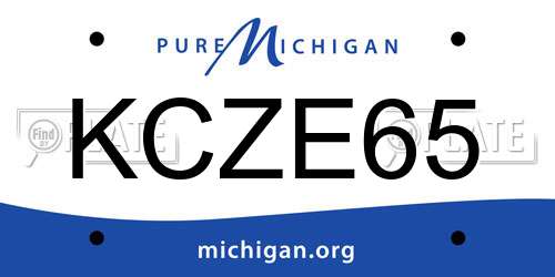 KCZE65 Michigan License Plate