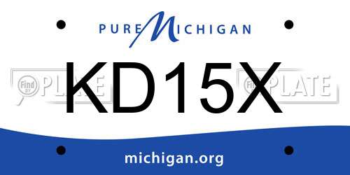 KD15X Michigan License Plate