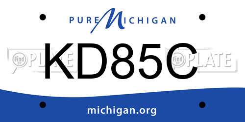 KD85C Michigan License Plate