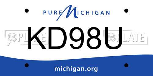 KD98U Michigan License Plate