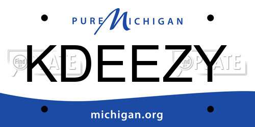 KDEEZY Michigan License Plate