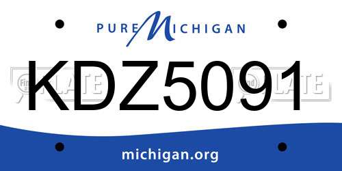 KDZ5091 Michigan License Plate