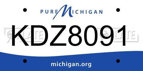 KDZ8091 Michigan License Plate