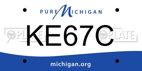 KE67C Michigan License Plate
