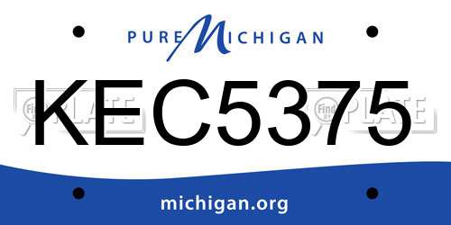 KEC5375 Michigan License Plate