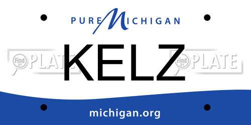 KELZ Michigan License Plate