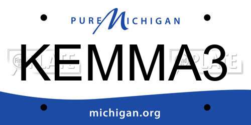 KEMMA3 Michigan License Plate
