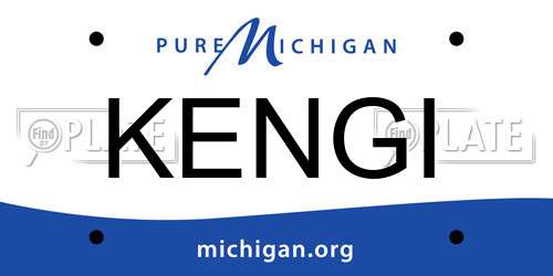 KENGI Michigan License Plate