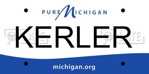 KERLER Michigan License Plate