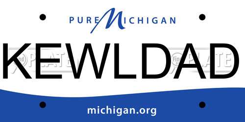 KEWLDAD Michigan License Plate