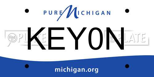 KEY0N Michigan License Plate