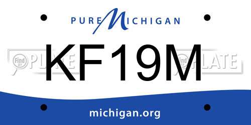 KF19M Michigan License Plate