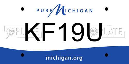 KF19U Michigan License Plate