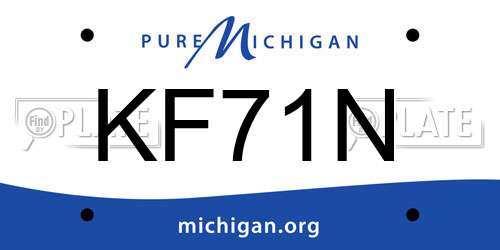 KF71N Michigan License Plate