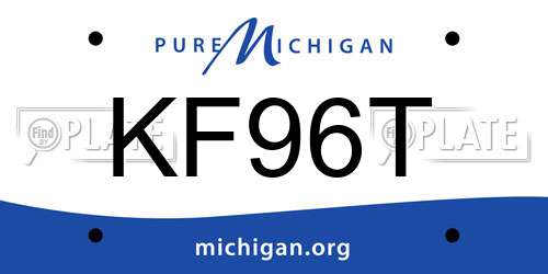 KF96T Michigan License Plate