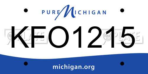 KFO1215 Michigan License Plate