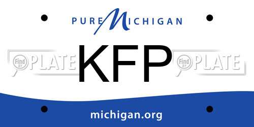 KFP Michigan License Plate