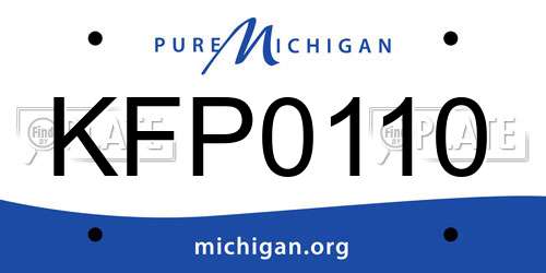 KFP0110 Michigan License Plate