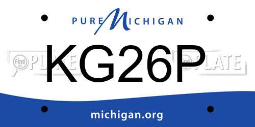 KG26P Michigan License Plate